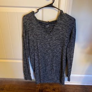 Boutique buy! Sooo soft and has cute cross over details plus a hood!